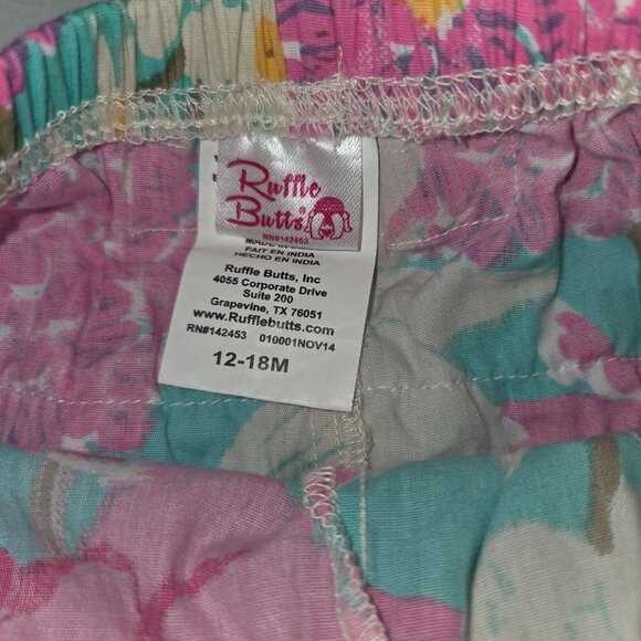 RuffleButts Infant Girls Floral Ruffle Bloomers 12-18M 3872 - Picture 4 of 7